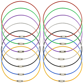 28 шт. 7 цвета 304 брелки из нержавеющей стали, брелоки для улицы, подвесные багажные бирки, ключи и хранители удостоверений личности, цвет нержавеющей стали