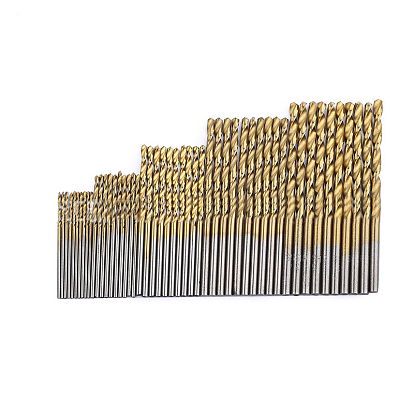 50pcs Drill Bits Sets, High Speed Steel Twist Drill Bits, Jobber Length, Round Shank. Ideal for DIY, Home, General Building And Engineering Using