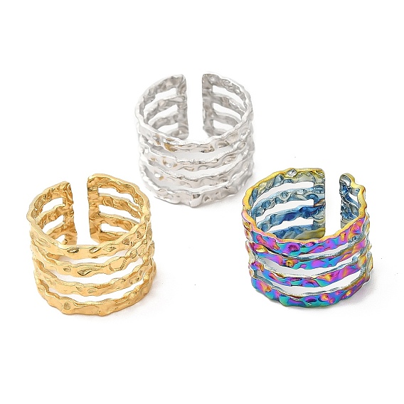 304 многострочная открытая манжета из нержавеющей стали для женщин