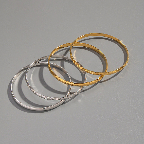 2 шт. 2 стили классические 304 набор браслетов из нержавеющей стали для женщин