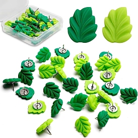 Leaf Resin Drawing Pins, for Office & School Supplies