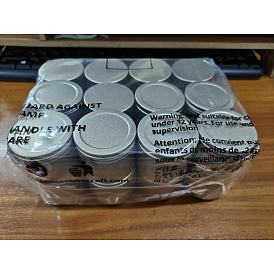 Round Aluminium Tin Cans, Aluminium Jar, Storage Containers for Cosmetic, Candles, Candies, with Screw Top Lid, Textured