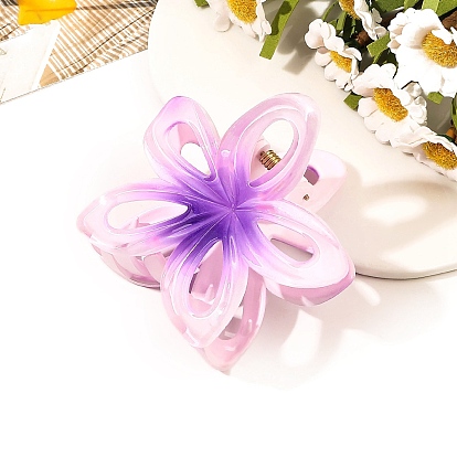 Hollowe Flower Plastic Claw Hair Clips, Hair Accessories for Girls Women