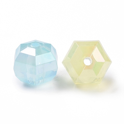 Transparent Acrylic Imitation Jelly Beads, Hexagon