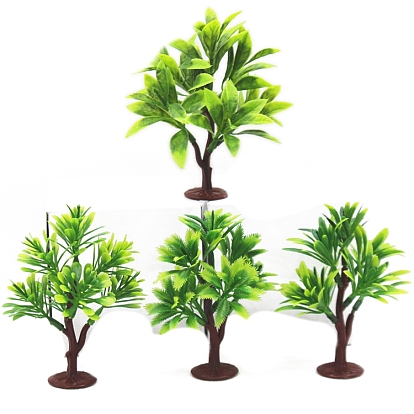 Имитация дерева зеленая декоративная модель, аксессуары для кукольного домика с микро-ландшафтом, притворяясь опорными украшениями