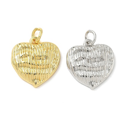 Латунные подвески, сердце, стойки покрытие, долговечный, без кадмия и без свинца, с целью перехода в кольце