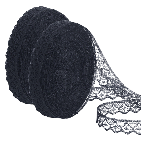 Ruban de dentelle à fleurs en polyester, coupe de fleurs pour la décoration de robe de mariée, accessoires du vêtement, décoration cadeau