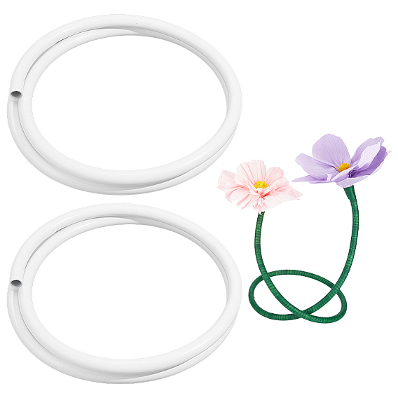 2 рулоны пластиковых алюминиевых изогнутых трубок, формовочная трубка для укладки, самодельные цветочные стебли