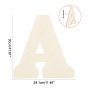 Letter Poplar Wood Cabochon, Letter A, Blank Tag