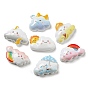Weather Theme Opaque Resin Cabochons, Cartoon Funny Cloud
