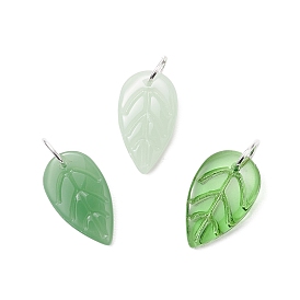 3 кулоны лэмпворк ручной работы, лист, с железом, с целью перехода в кольце