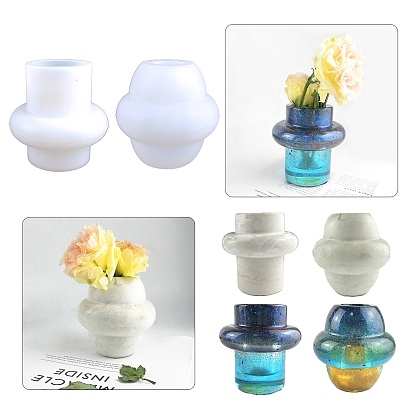 Moules en silicone pour vase de qualité alimentaire, moules de dessous de verre en résine, pour la résine UV, fabrication artisanale de résine époxy