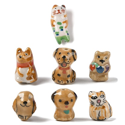 Расписанные вручную фарфоровые бусины, животное