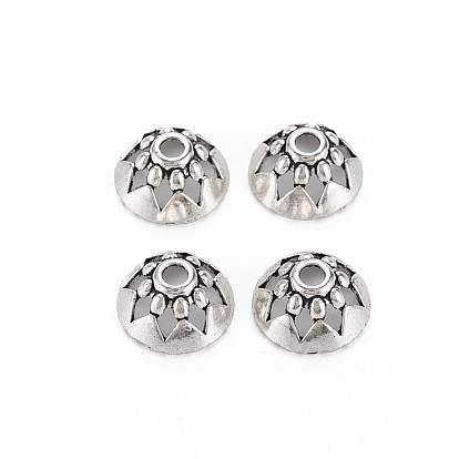 De style tibétain casquettes alliage de perles, sans cadmium et sans plomb, apetalous, fleur