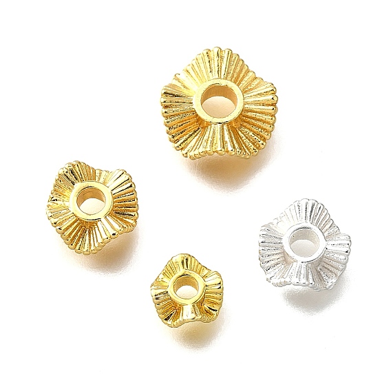 Spacer бисер латунные, волнистая складка