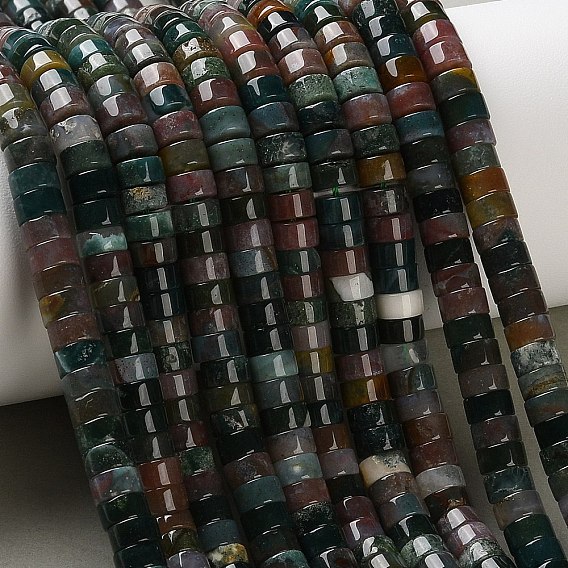 Природного индийского агата бисер нитей, диск, Heishi бусы