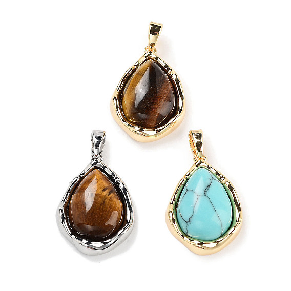 Подвески с драгоценными камнями, латунь падение прелести