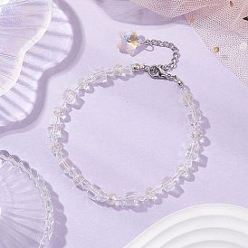 Стекло вышитый бисером браслеты, устойчивые к потускнению 304 концы из нержавеющей стали цепочки ювелирные изделия для женщин