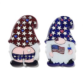 Independence Day Double-Sided Printed Acrylic Pendants, Gnome