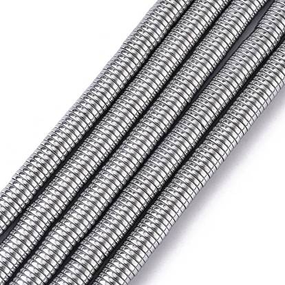 Electroplate Non-magnetic Synthetic Hematite Beads Strands, Heishi Beads, Flat Round/Disc