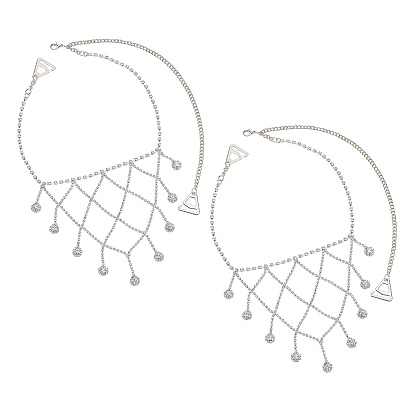 Железный горный хрусталь сексуальный плечевой бюстгальтер цепочка для тела, украшения для тела с треугольными кисточками, Свадебная цепочка на руку, летняя пляжная бикини, плечевые ремни для женщин, невест