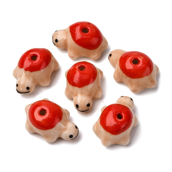 Ручной работы яркие остеклением шарики фарфора, черепаха