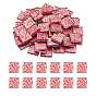 Glass Cabochons, Gold Foil Mosaic Tile, for Home Decoration or DIY Crafts, Square