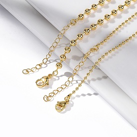 Ожерелья-цепочки из латуни с покрытием стойки для женщин, долговечный, без свинца и без кадмия