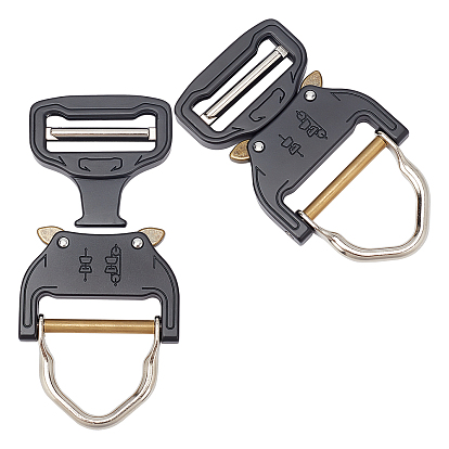 Plastique boucles latérales, fermoirs de bracelet de survie, avec les accessoires en alliage