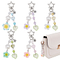 5шт. подвесные украшения из искусственного жемчуга, стекла и смолы из акрила и АБС-пластика, с поворотными застежками сплава