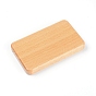 Beech Wood Storage Box, with Acrylic Board, for Earrings Storage Box, Rectangle