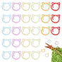48Pcs 6 Colors Iron Knittings Tool, Crochet Locking Stitch Markers Holder, Cat Head