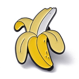 Banana Enamel Pin, Cute Alloy Enamel Brooch for Backpacks Clothes, Electrophoresis Black