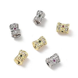 Латунные микро проложить кубического циркония бусы, колонка, стойки покрытие, без кадмия и без свинца, долговечный