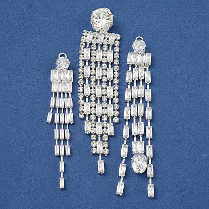 Подвески латунные горный хрусталь