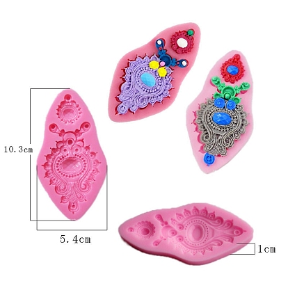 Food Grade DIY Silicone Flower Fondant Molds, Resin Casting Molds, for Chocolate, Candy, UV Resin & Epoxy Resin Craft Making