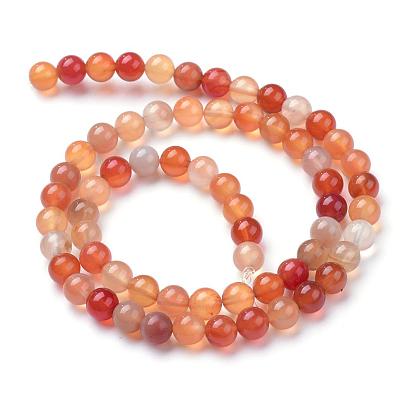 Natural Carnelian Bead Strands, Round