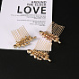 Flower Alloy Rhinestone Hair Combs, Hair Accessories for Women and Girls