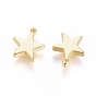 Brass Pendants, Long-Lasting Plated, Star