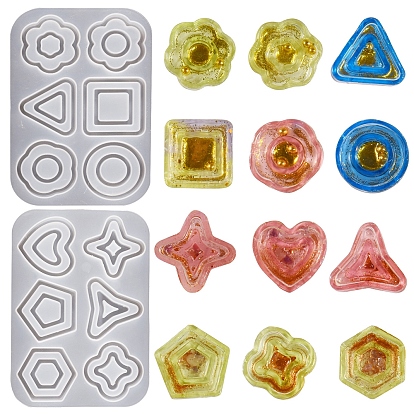 Кристальная капля клей для самостоятельного изготовления кристальная капля клей для самостоятельного изготовления пентаграммы, цветка, сердца, треугольника и шестиугольника, соединенные потоком песка подвеска для украшения, силиконовая форма
