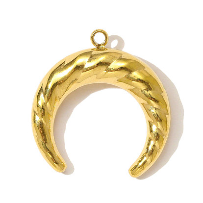 304 подвески из нержавеющей стали, Луна прелести, ионное покрытие (ip)