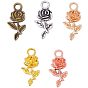 Tibetan Style Alloy Pendants, Rose Flower