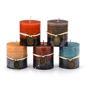 Column Shape Aromatherapy Smokeless Candles, with Box, for Wedding, Party, Votives, Oil Burners and Home Decorations