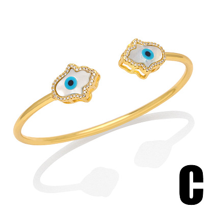 Turquoise Evil Eye Bracelet with Geometric Design - Unique and Stylish Accessory
