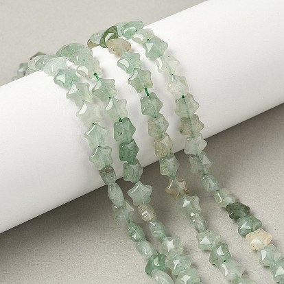 Нити бусин из натурального зеленого авантюрина
