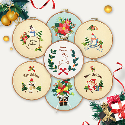 Embroidery diy material package for beginners Christmas series Su embroidery creativity