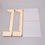 Wood Gramophone Record Storage Rack, with Acrylic Board