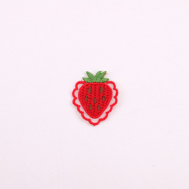 Computerized Embroidery Cloth Iron on/Sew on Patches, Costume Accessories, Appliques, Stawberry