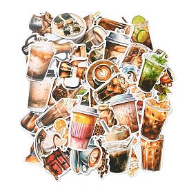 50Pcs PVC Self-Adhesive Stickers, for Party Decorative Presents, Drink
