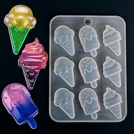 Food Grade Ice Cream DIY Silicone Cabochon Molds, Decoration Making, Resin Casting Molds, For UV Resin, Epoxy Resin Jewelry Making